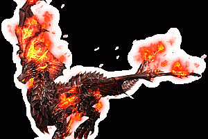 永恒世界幽龙天君BOSS怪物素材PNG