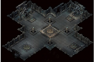 传奇古代寺庙1-4层地图套装素材0300